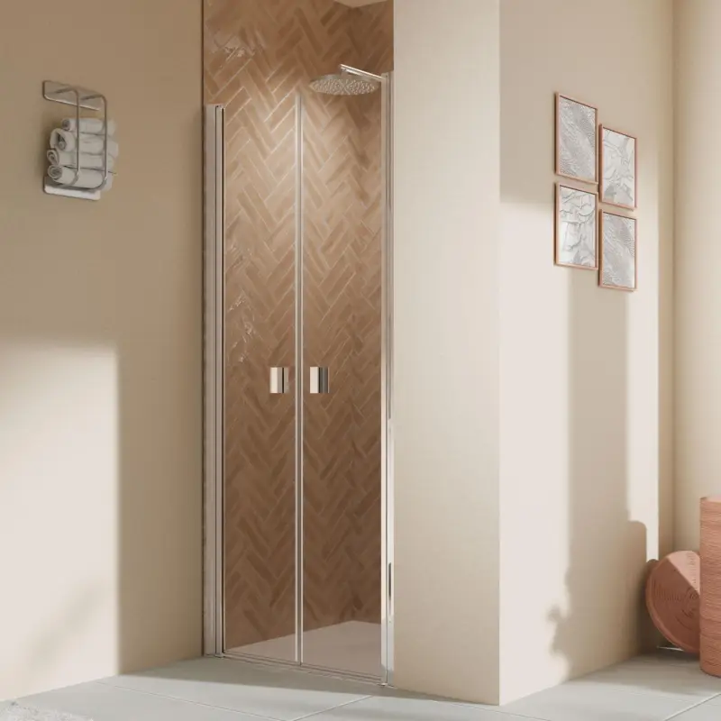 Begrenztes Angebot Breuer Elana 2.0 eckig Pendeltür für Nische oder Badewannenseitenwand (auf Wanne) Klarglas hell 90 cm - Alu Chromeffekt