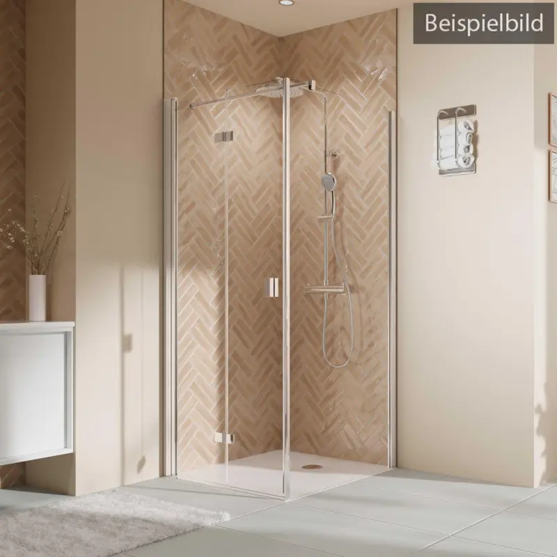 Breuer Elana 2.0 eckig Drehfalttür 2-teilig für Seitenwand oder Badewannen-SW (neben Wanne) Türanschlag links Grau getönt 90 cm - Alu Silber matt Jetzt Bestellen