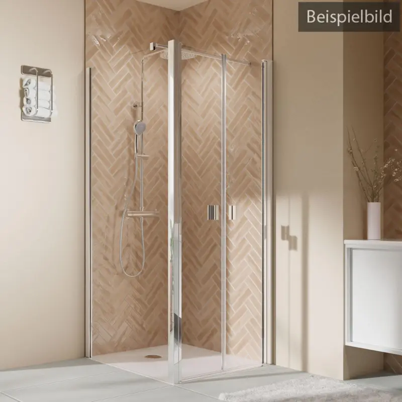 Breuer Elana 2.0 eckig Seitenwand für Pendeltür Wandanschlag links Satiniert 75 cm - Alu Silber matt Neue Ware