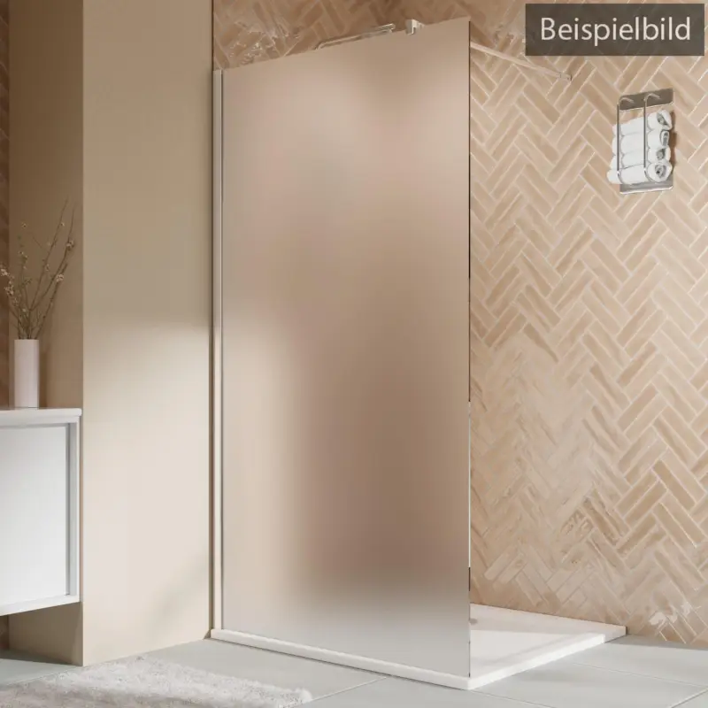 Breuer Elana 2.0 eckig Walk-In Duschwand alleinstehend Satiniert 80 cm - Weiß matt Wochenendangebot