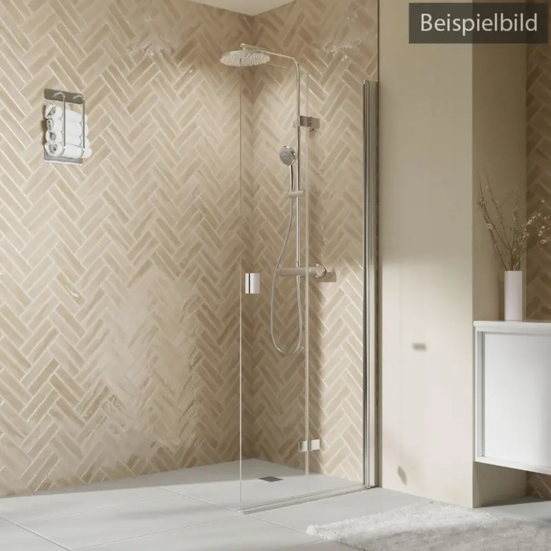 Meistverkauft Breuer Elana 2.0 eckig Walk-In Drehfalttür alleinstehend Türanschlag rechts Bronce getönt 100 cm - Alu Chromeffekt