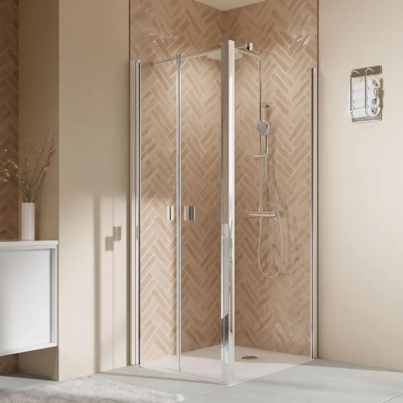 Bestseller Breuer Elana 2.0 eckig Seitenwand für Pendeltür Wandanschlag rechts Klarglas hell 120 cm - Alu Chromeffekt