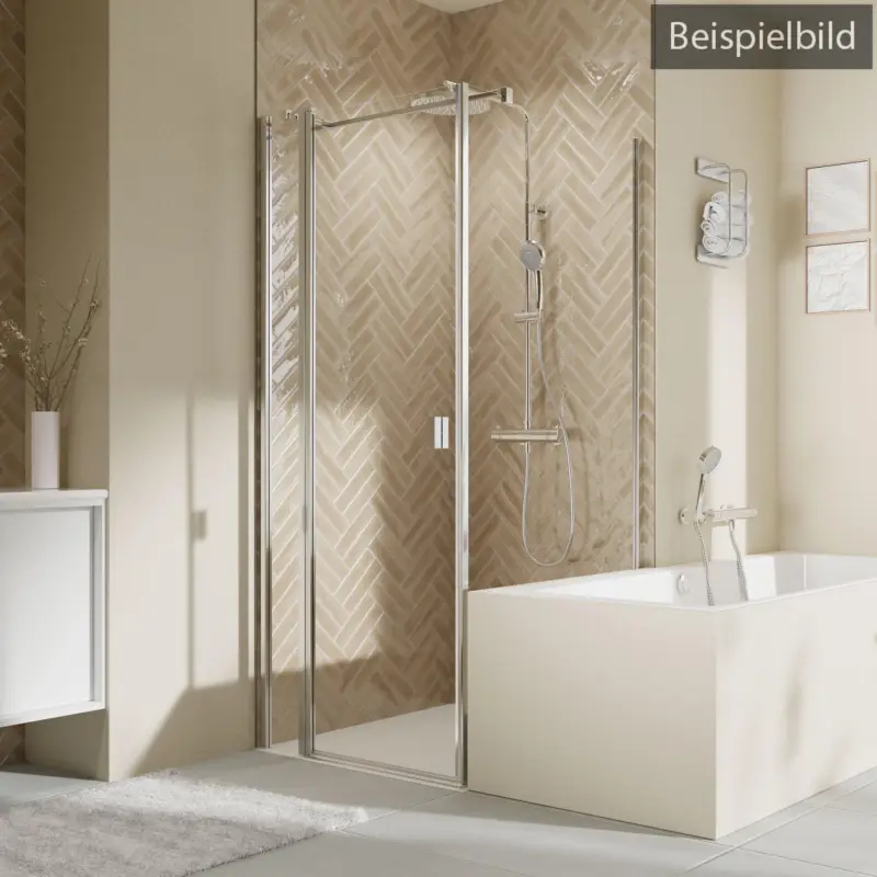 Direkt Vom Hersteller Breuer Elana 2.0 eckig Badewannenseitenwand für Drehtür oder Drehfalttür (neben Wanne) Wandanschlag rechts Mastercarre 80 cm - Alu Silber matt