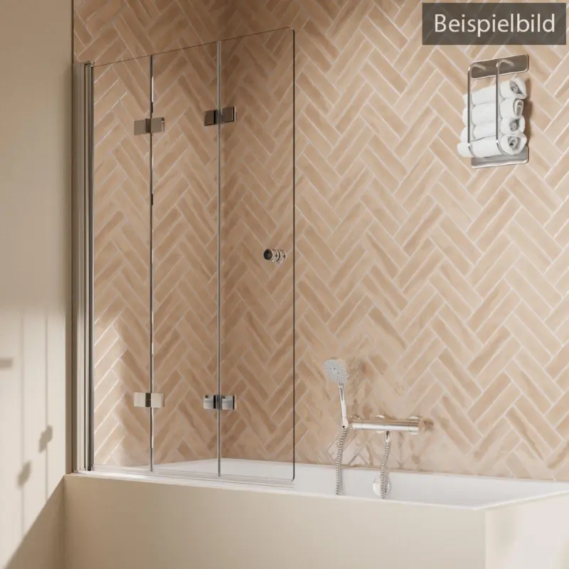 Breuer Elana 2.0 rund Drehfalttür für Badewanne 3-teilig Türanschlag links Intima 120 cm - Alu Chromeffekt Bestpreis