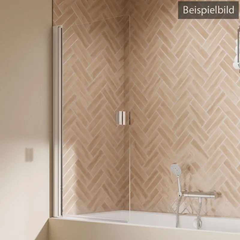 Preisreduziert Breuer Elana 2.0 eckig Drehtür für Badewanne Grau getönt 80 cm - Alu Chromeffekt