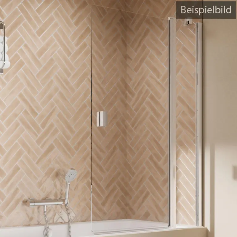 Neu Im Sortiment Breuer Elana 2.0 eckig Drehtür mit Festteil für Badewanne Türanschlag rechts Mastercarre 100 cm - Weiß matt