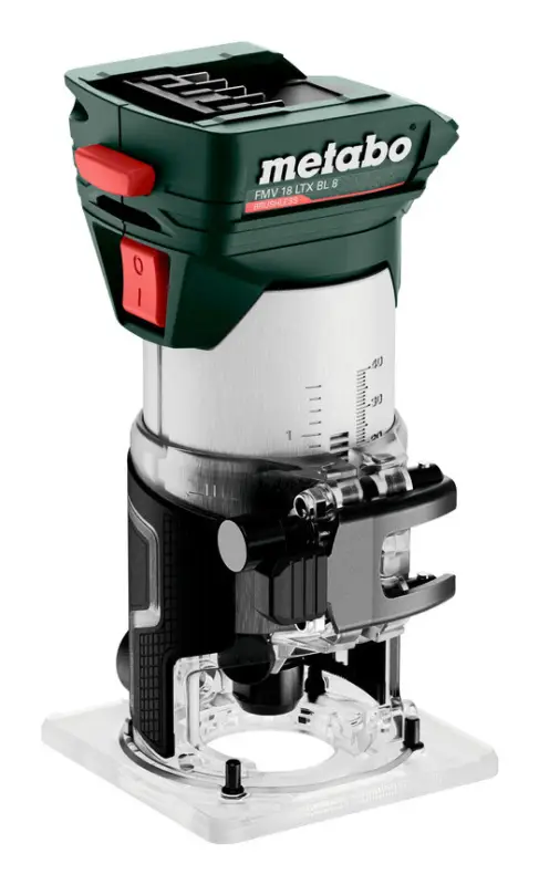 Billig Metabo FMV 18 LTX BL 8 Akku-Kantenfräse 2 x 4 Ah LiHD in metaBOX 145 L
