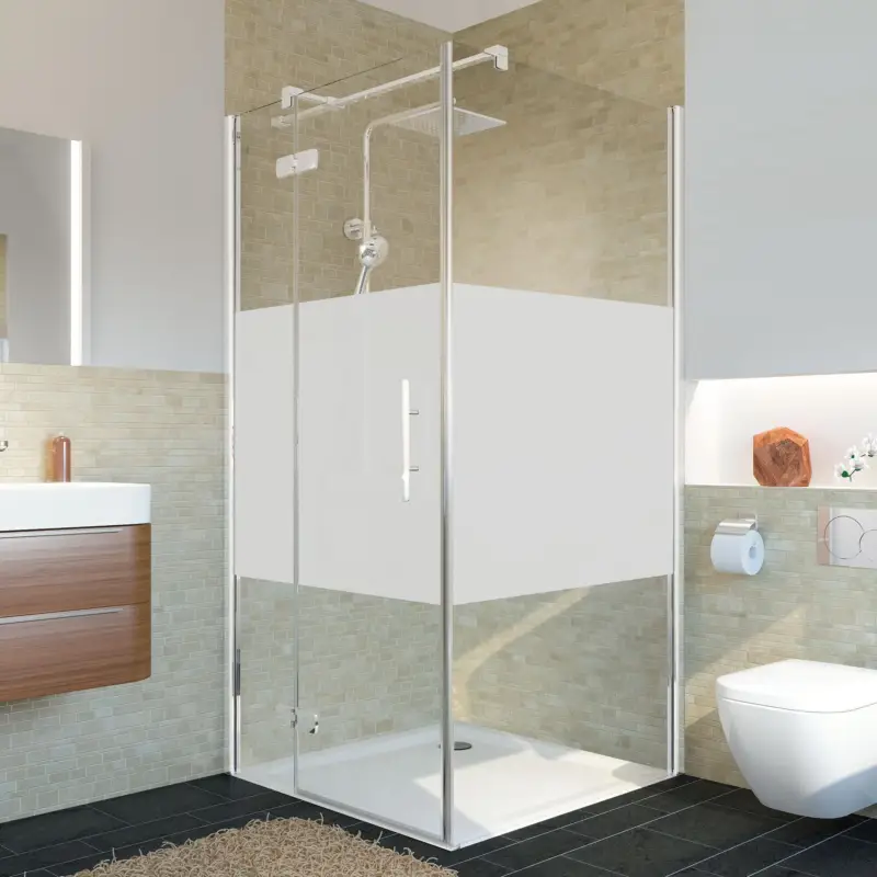 Breuer Avanta Drehtür mit Festteil für Seitenwand oder Badewannenseitenwand (neben Wanne) Türanschlag links Intima 90 cm - Alu Chromeffekt Jetzt Bestellen