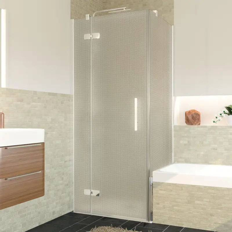 Breuer Avanta Badewannenseitenwand für Drehtür mit Festteil (neben Wanne) Mastercarre 90 cm - Alu Chromeffekt Saisonangebot