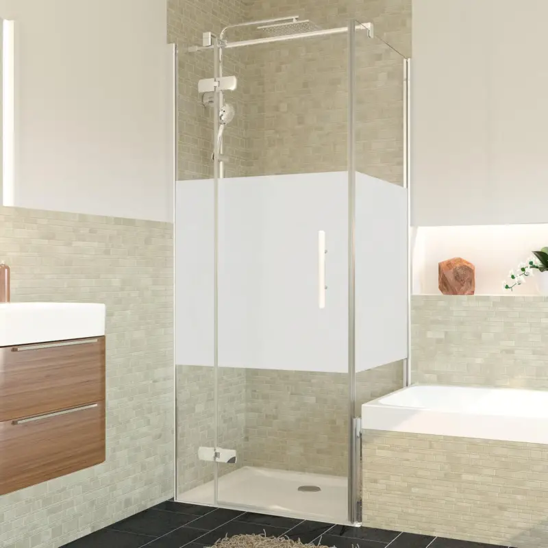 Saisonangebot Breuer Avanta Badewannenseitenwand für Drehtür mit Festteil (neben Wanne) Intima 90 cm - Alu Chromeffekt