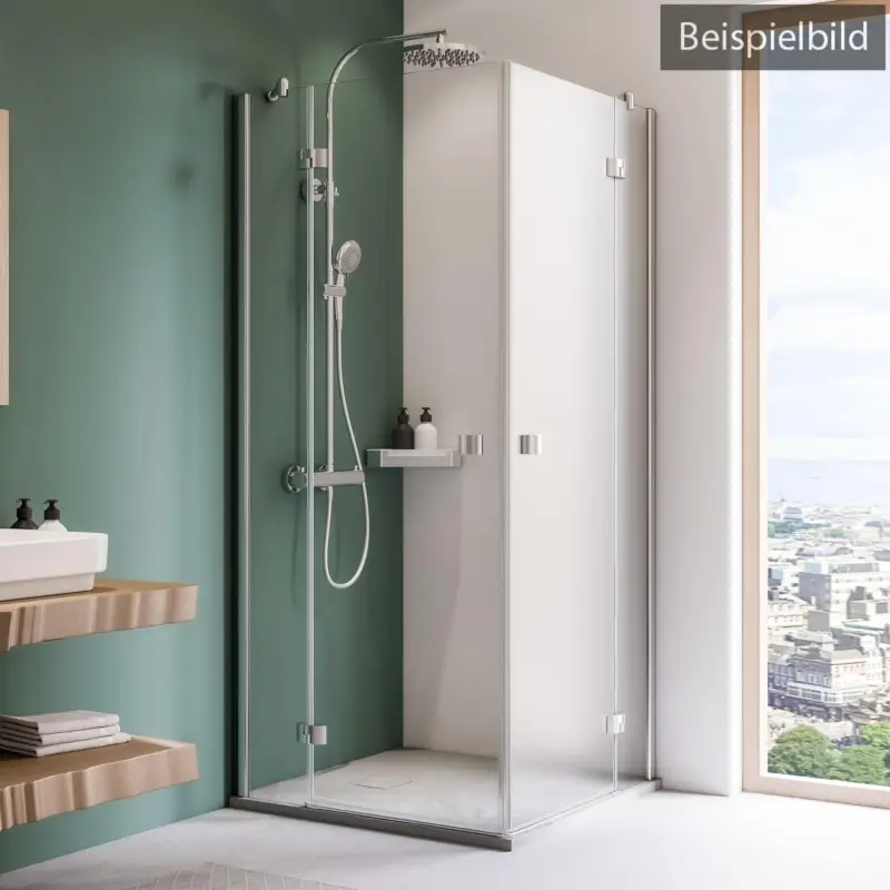Direkt Vom Hersteller Breuer Espira Eckeinstieg Drehtür mit Festteil 4-teilig Intima 80 x 100 cm - Alu Chromeffekt