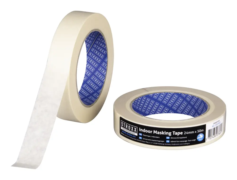 Aktuell Stroxx Allzweck-Kreppband für scharfe Kanten, 50 m x 30 mm, cremeweiß