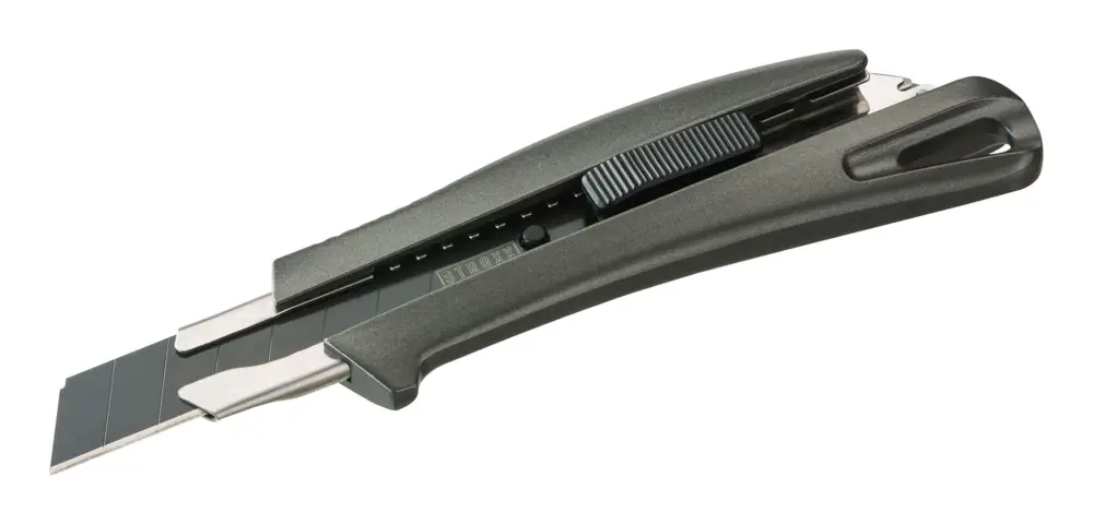 Stroxx Cuttermesser 18 mm, Aluminiumgehäuse, mit Abbrechklinge Neu Im Sortiment