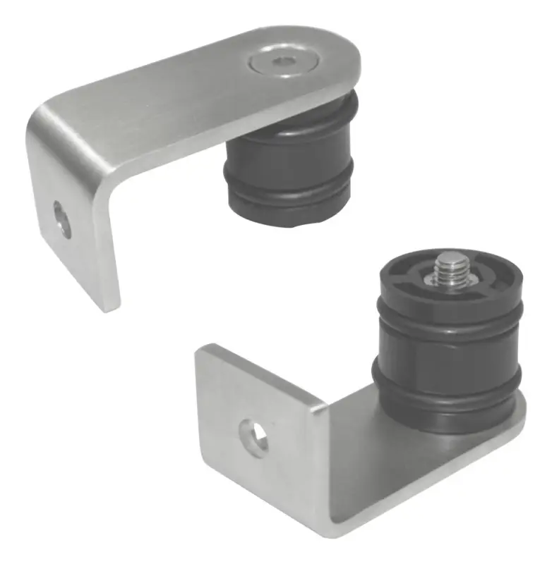 Echt Stroxx Stütze gerade, innen gewinkelt, für Stoßgriffrohre 35 x 1,5 mm, Edelstahl matt