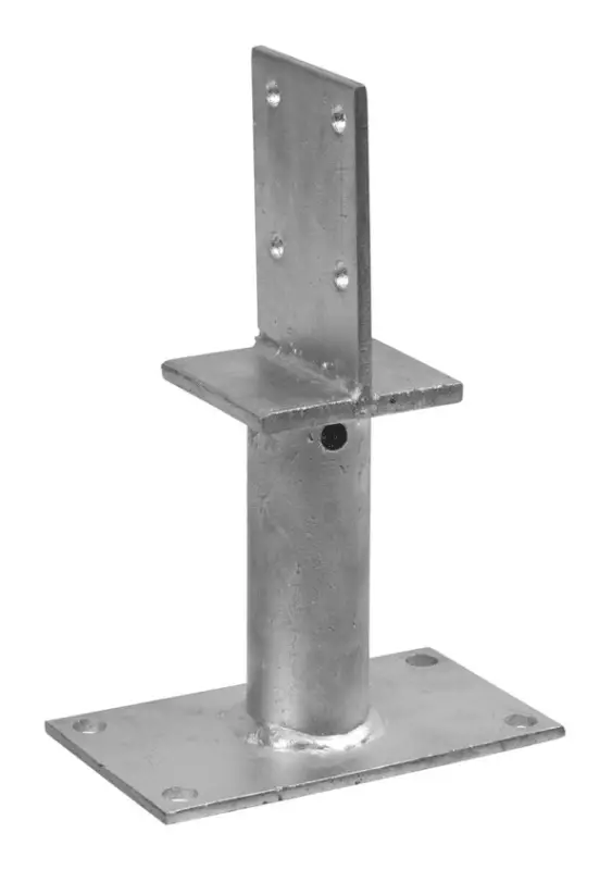 Stroxx Pfostenträger T-Form, Höhe 200 mm, zum Aufdübeln, feuerverzinkt Geprüft
