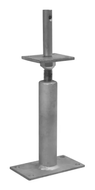 Letzte Chance Stroxx Pfostenträger Typ I, höhenverstellbar zum Aufdübeln, 180 x Ø 24 mm, feuerverzinkt