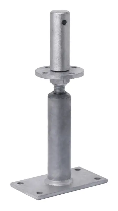 Top-Seller Stroxx Pfostenträger Typ I, höhenverstellbar zum Aufdübeln, 130 x Ø 40 mm, feuerverzinkt