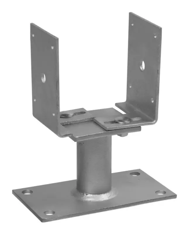 Wochenendangebot Stroxx Pfostenträger U-Form, Höhe 130 mm, für Pfosten von 80 - 160 mm, feuerverzinkt