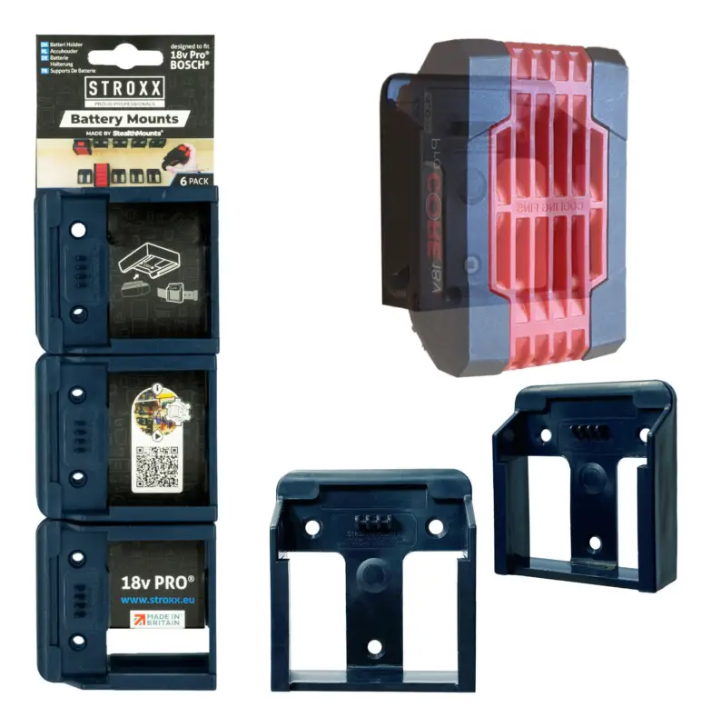 Online Kaufen Stroxx Stealthmounts Batterie Halterung für Bosch, blau, 6er Pack