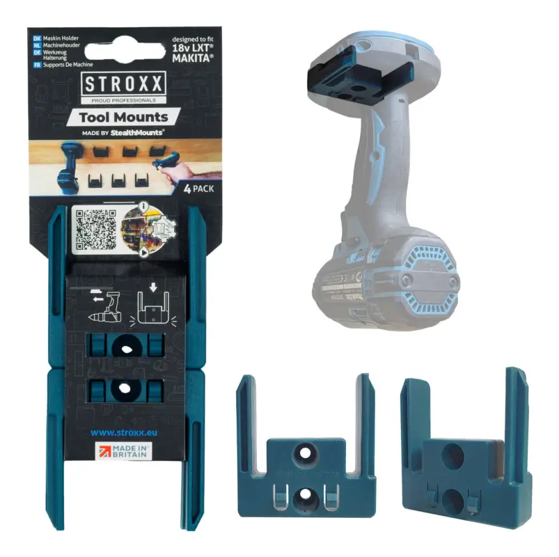 Stroxx Stealthmounts Werkzeug-Halterung für Makita, blau, 4er Pack Versand Am Gleichen Tag