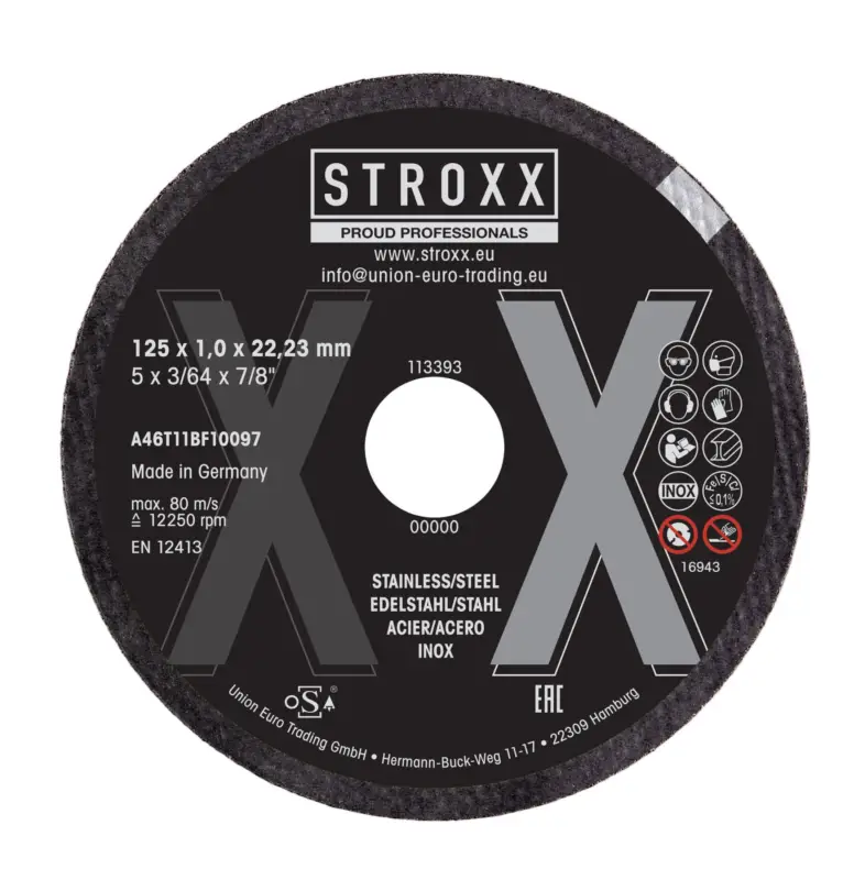 Stroxx Trennscheiben 125 x 1 x 22,23 XT70 Gerade Form, 25 Stück Preiswert
