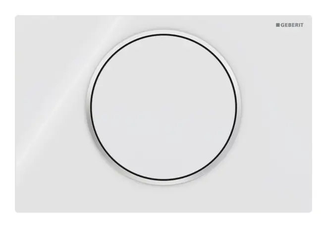 Geberit Sigma10 Betätigungsplatte für Spül-Stopp-Spülung - Weiß / Hochglanz-Verchromt Top-Preis