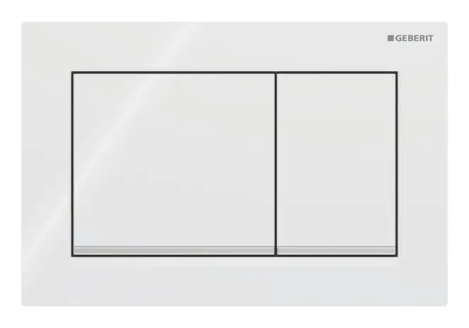 Geberit Omega20 Betätigungsplatte für 2-Mengen-Spülung Tastenform eckig - Weiß / Hochglanz-Verchromt Jetzt Bestellen