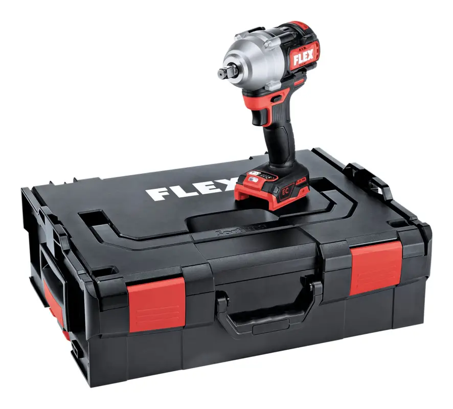 Markenware Flex IW 1/2" 750 18.0-EC Akku-Schlagschrauber mit Gürtelclip 18 V ohne Akku in L-BOXX®