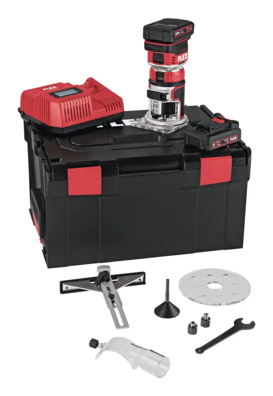 Meistverkauft Flex CER 18.0-EC/2.5 Set Akku Kanten- und Oberfräse 18 V 2 x 2,5 Ah Li-Ion in L-BOXX®