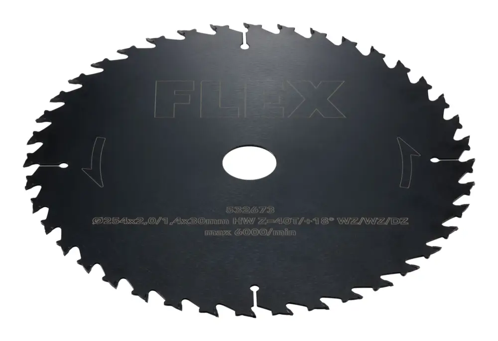 Versand Am Gleichen Tag Flex Standard Kreissägeblatt mit Wechselzahn 40 Zähne Dm. 254 mm