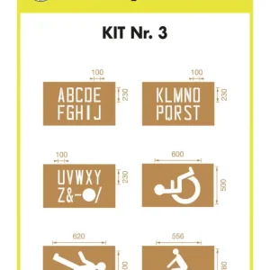 Top-Preis A.M.P.E.R.E. Schablonenset Schablonen KIT Buchstaben und Symbole