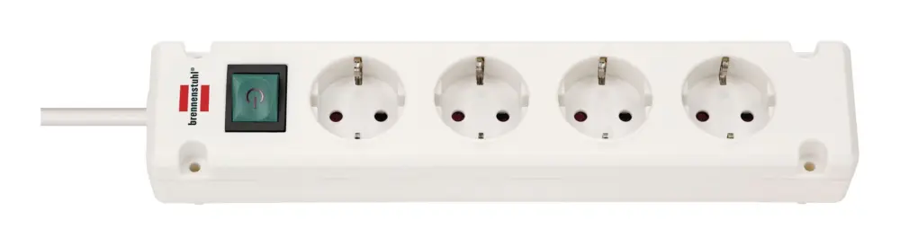 Markenware Brennenstuhl Bremounta Steckdosenleiste 4-fach 1,5m Kabel - Weiß