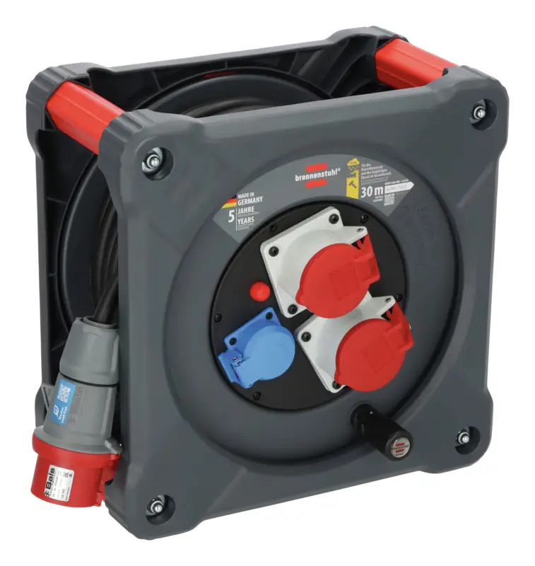 Neue Ware Brennenstuhl Kabeltrommel Kunststoff H07RN-F5G2,5 30m CEE 2xCEE + 1xSchuko