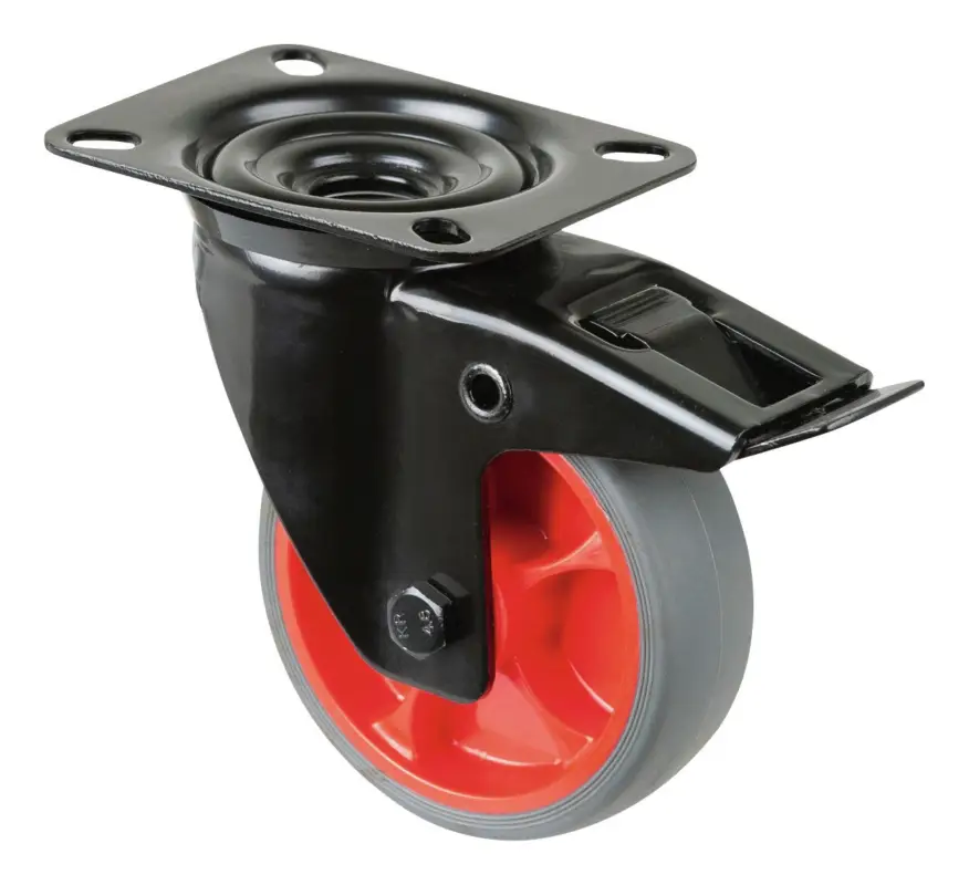 BS Rollen Lenkolle L820.B44.101.03 mit Platte, Ø 100, B 32 mm 110 kg, TPR Bestseller