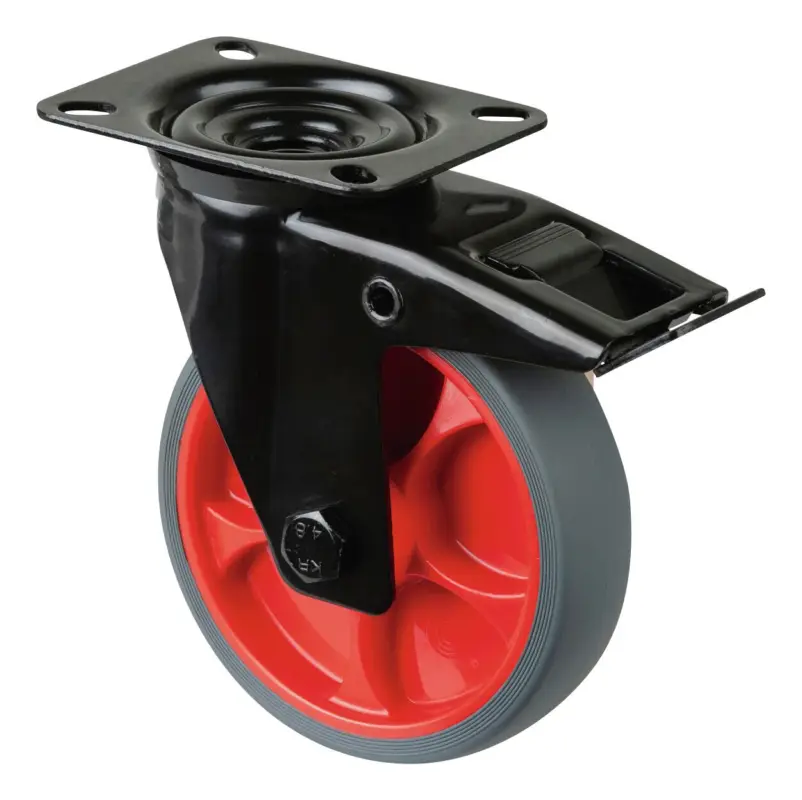 BS Rollen Lenkrolle L820.B44.126.03 mit Platte, Ø 125 B 32 mm, 120 kg TPR Jetzt Bestellen