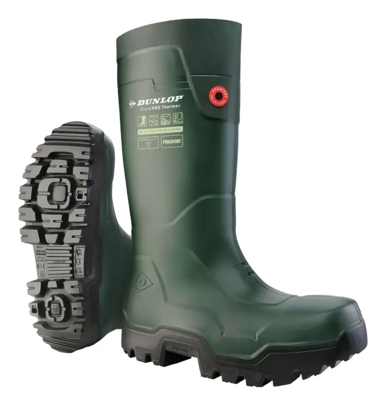 Dunlop FieldPro Stiefel Thermo + Green, CI CR SR F0 LG, S5L, Größe 46 Purofort (Verpackungseinheit 1 Paar) Nur Für Kurze Zeit