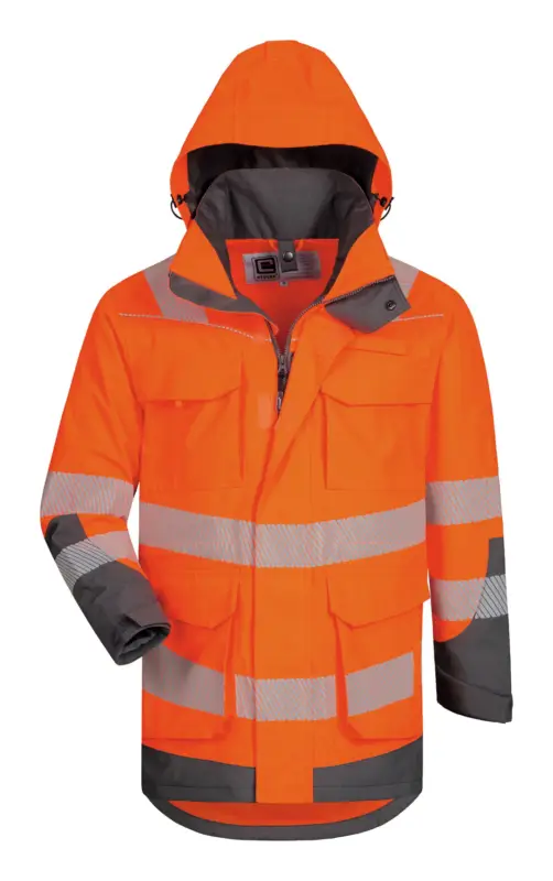 Elysee Warnschutzparka Herwin orange/grau Größe S Wochenendangebot