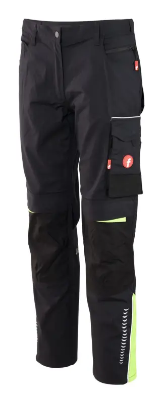 Fortis Damen-Bundhose Performance schwarz/lime Größe 34 Expressversand