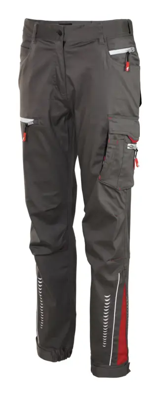 Fortis Damen-Cargohose Flex grau/schwarz/rot Größe 40 Top-Preis