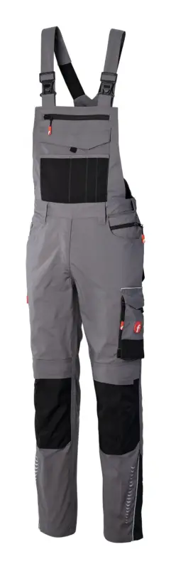 Fortis Damen-Latzhose Performance grau/schwarz Größe 46 Knallerangebot