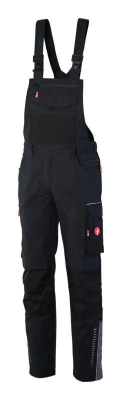 Knallerangebot Fortis Damen-Latzhose Performance schwarz/grau Größe 34