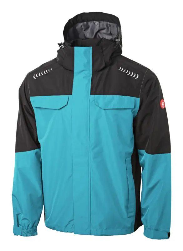 Expressversand Fortis Elements Regenjacke Plus türkis/schwarz Größe S