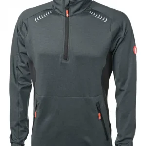 Aktuell Fortis Elements Tech-Fleecepullover grau/schwarz meliert Größe 4XL