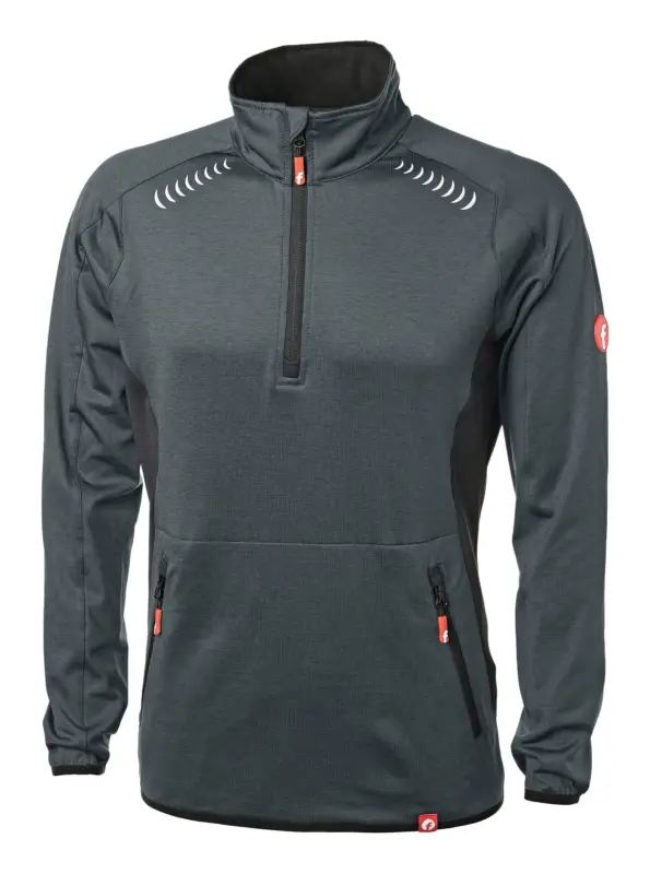 Aktuell Fortis Elements Tech-Fleecepullover grau/schwarz meliert Größe 4XL