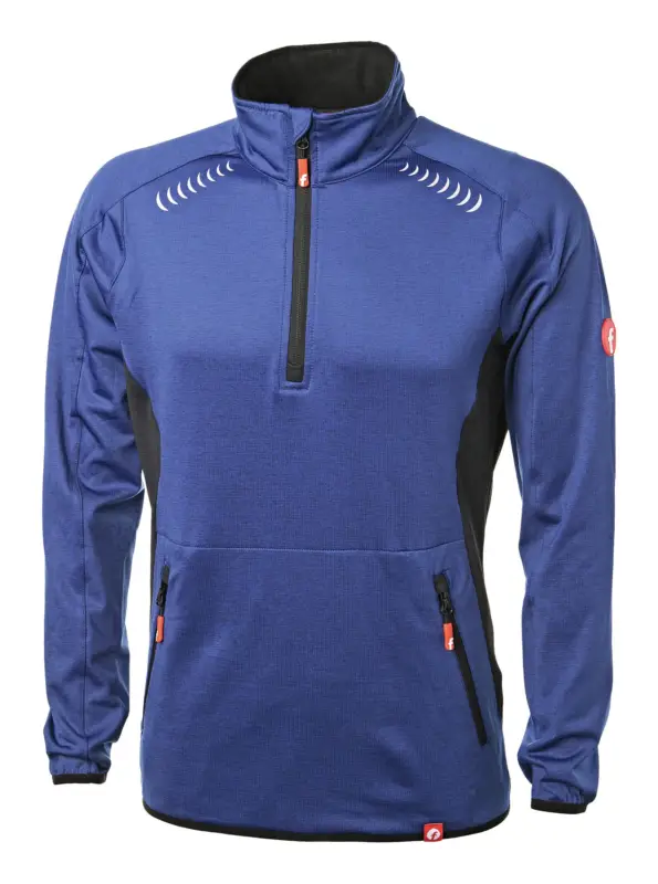 Sonderangebot Fortis Elements Tech-Fleecepullover kornblau/schwarz meliert Größe 2XL