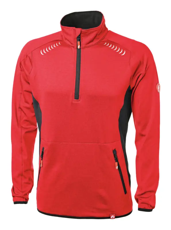 Fortis Elements Tech-Fleecepullover rot/schwarz meliert Größe 4XL Neuheit