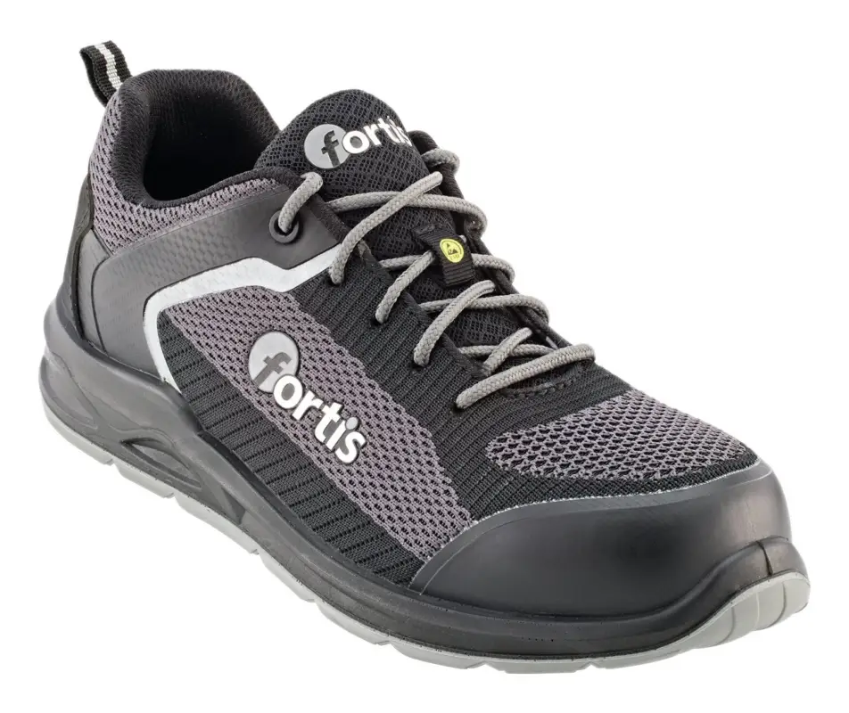 Fortis Halbschuh Markus, grau, S1PL, SR ESD, Größe 47 (Verpackungseinheit 1 Paar) Neu