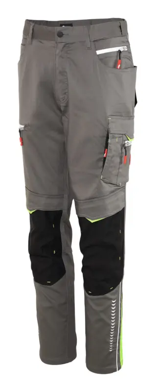 Fortis Herren-Bundhose Flex grau/schwarz/lime Größe 58 Sonderaktion