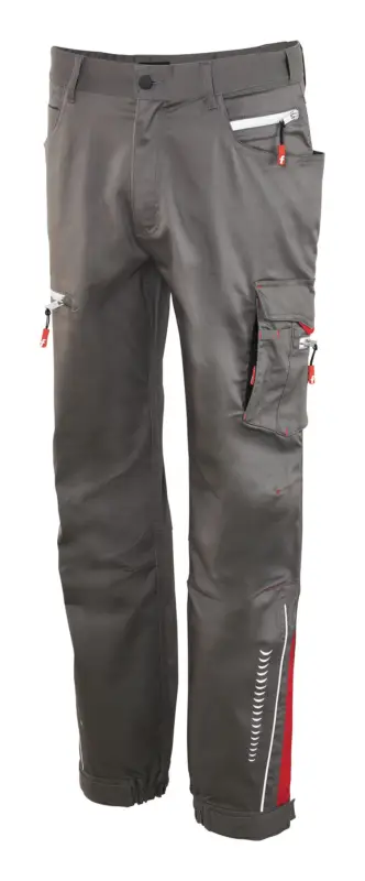 Meistverkauft Fortis Herren-Cargohose Flex grau/schwarz/rot Größe 42