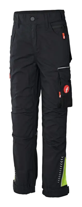 Preisreduziert Fortis Kids-Cargohose Performance schwarz/lime Größe 158-164